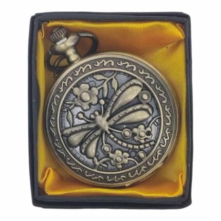 Butterfly Pocket Watch Metallic Keychain style4 - PW-95