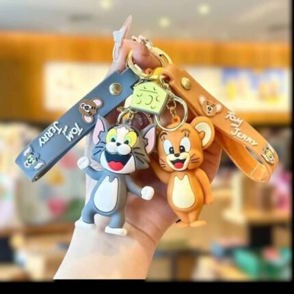 Tom & Jerry Combo 3D Rubber Keychain (RK-103, MOQ-4)