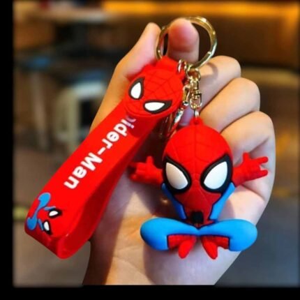 Spiderman Red 3D Rubber Keychain (RK-122, MOQ-3)