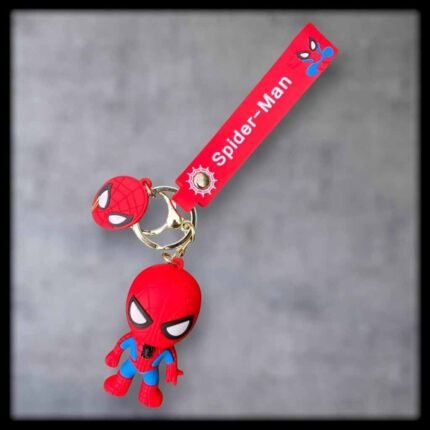 Spiderman Red 3D Rubber Keychain (RK-123, MOQ-3)