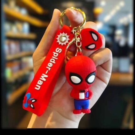 Spiderman Red 3D Rubber Keychain (RK-124, MOQ-3)