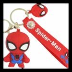 Cute Spiderman Red 3D Rubber Keychain (RK-125, MOQ-3)