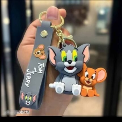 Tom & Jerry Sitting 3D Rubber Keychain (RK-128, MOQ-3)
