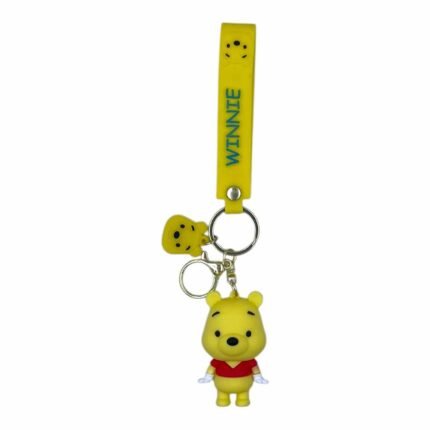 Pooh 3D Cartoon Character Keychain – Anime Accessory for Bags, Keys, Backpacks