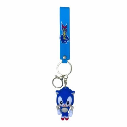 Sonic 3D Cartoon Character Keychain – Anime Accessory for Bags, Keys, Backpacks - RK-26