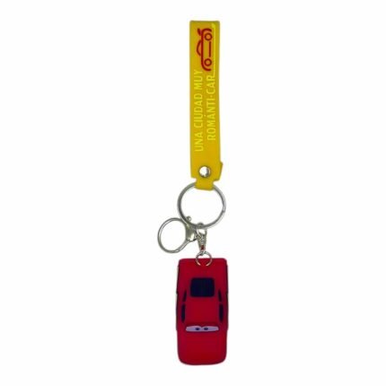 Lightning McQueen Car 3D Cartoon Character Keychain – Anime Accessory for Bags, Keys, Backpacks (Red) - RK-28