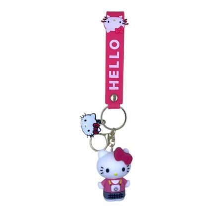 Hello Kitty 3D Keychain (Pink) – Anime Accessory for Bags, Keys, Backpacks (Style1) - RK-45