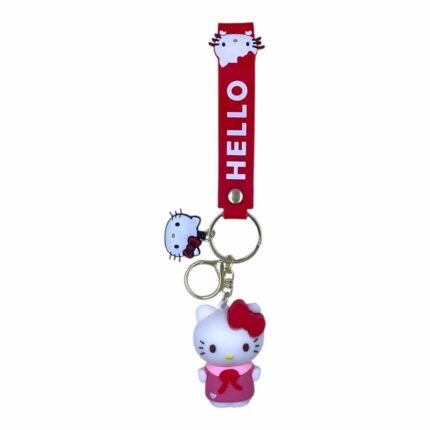 Hello Kitty 3D Keychain (Pink) – Anime Accessory for Bags, Keys, Backpacks (Style2) - RK-46