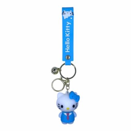 Hello Kitty 3D Keychain (Blue) – Anime Accessory for Bags, Keys, Backpacks (Style) - RK-47