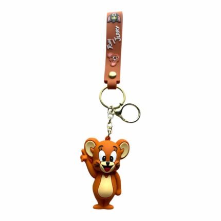 Tom & Jerry Cartoon 3D Jerry Keychain – Anime Accessory for Bags, Keys, Backpacks - RK-73