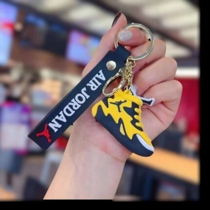 Jordan Yellow 3D Rubber Keychain (RK-86, MOQ-3)