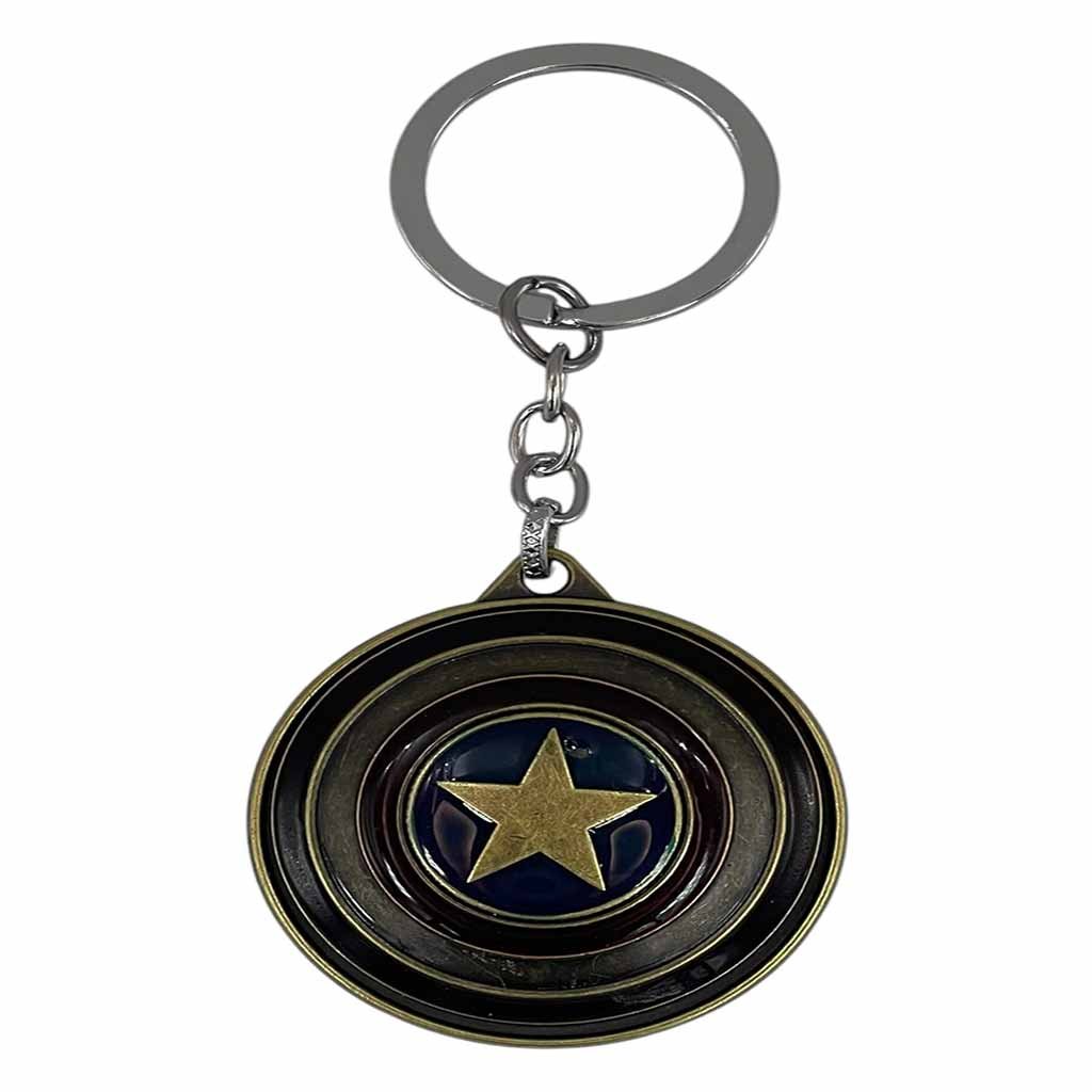 SK-120 Captain America Shield Spinner Metallic Keychain - SK-120 | MOQ 3| - Image 1