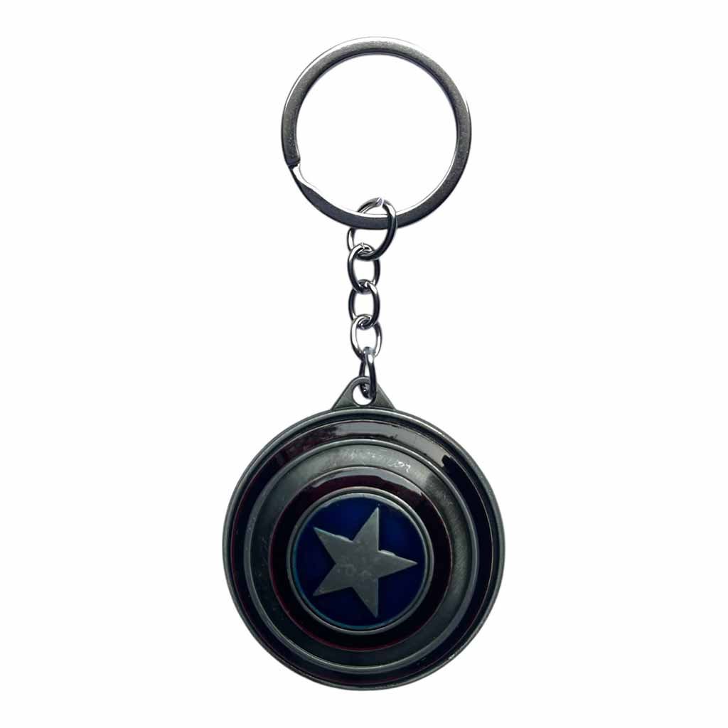 SK-140 Captain America Shield Spinner Metallic Keychain - SK-140 | MOQ 3| - Image 1