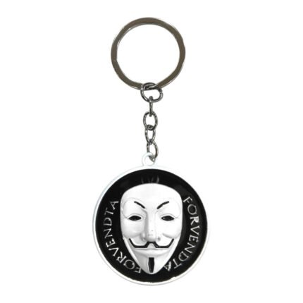 V For Vendetta Anonymous Mask Spinner Metallic Keychain (Design 1) - SK-169, | MOQ 3|