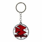 Bajaj Logo (Red) Spinner Metallic Keychain - SK-174, | MOQ 3|