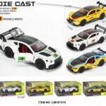 Die Cast Toy Car Model with Open Doors & Light, 1:32