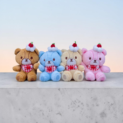 plush teddy bear set with cap soft stuffed toy bears multicolor cute kids gift set