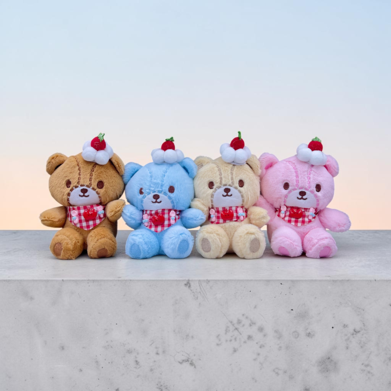 plush teddy bear set with cap soft stuffed toy bears multicolor cute kids gift set