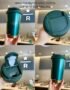 green stainless steel coffee cup 380ml insulated travel mug with lid