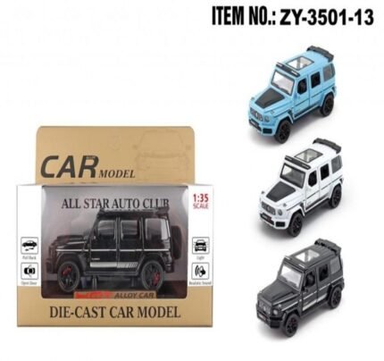 Die Cast Toy Car Model with Open Doors & Light, 1:35