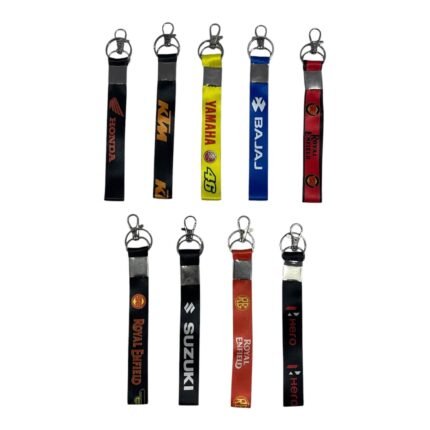 Bike Logo Strap Keychains - Pack of 9