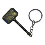 Thor Hammer Metal Keychain, Golden, MK-02