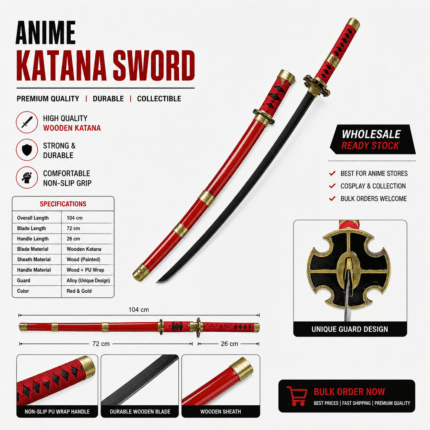 Zoro Red Katana 104cm (KT-104-13)