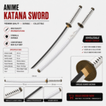 Zoro White Katana 104cm (KT-104-16)