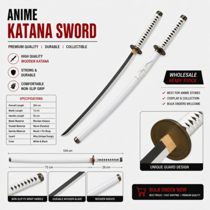 Zoro White Katana 104cm (KT-104-16)