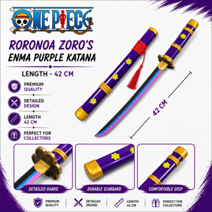 Zoro Purple Katana 42cm with Stand (KT-42-14)