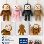 Plush Monky Keychn, MOQ-12, PLK-09
