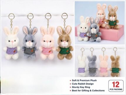 Plush Rabbit Keychn, MOQ-12, PL-15