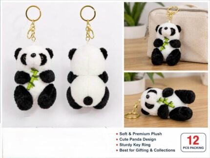 Plush Panda Keychn, MOQ-12, PLK-17