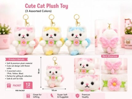 Plush Cat Keychain, MOQ-12, PLK-22