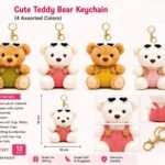 Plush Bear Keychain, MOQ-12, PLK-24