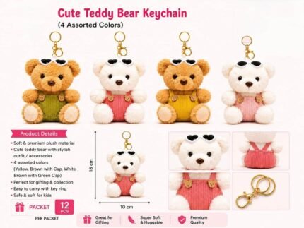 Plush Bear Keychain, MOQ-12, PLK-24