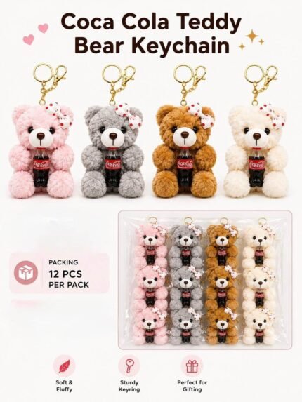 Plush Bear Keychain, MOQ-12, PLK-31