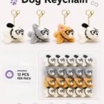 Plush Dog Keychain, MOQ-12, PLK-32