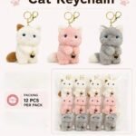 Plush Cat Keychain, MOQ-12, PLK-33
