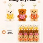 Plush Bear Keychain, MOQ-12, PLK-34