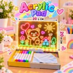Acrylic LED Note Pad Neon Marker Pens Cleaning Cloth, MOQ-3, AP-01