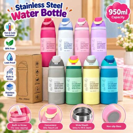 Hot & Cold Insulated Stainless Steel Water Bottle 950ml, WB-01, MOQ-3